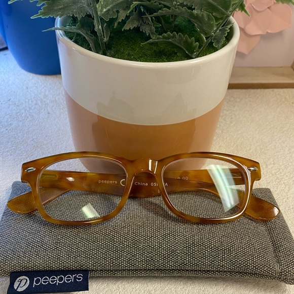 Peepers Accessories - Peepers Clark Blue Light Glasses - Honey Tortoise